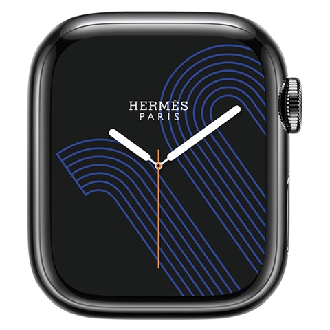 Watch Series 7 Hermes (Cellular) NO STRAP, Black Stainless Steel 