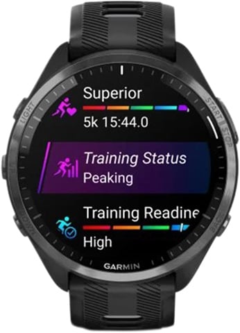 Garmin Forerunner 965 GPS-Carbon Gray DLC Titanium/Black-Gray