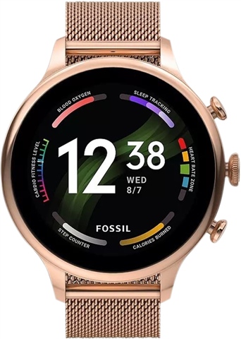 Fossil Gen (FTW6082) Rose Gold Stainless Steel Smartwatch, B