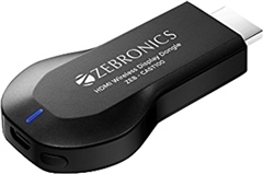 ZEBRONICS ZEB-CAST100 Wireless HDMI Dongle Miracast, B CeX (IN