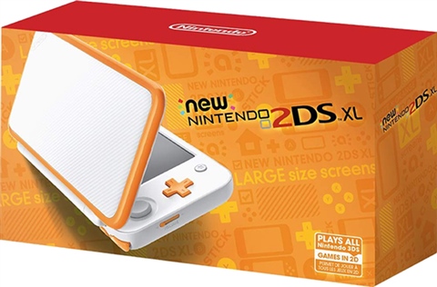 NEW 2DS XL Console, W/ AC Adapter, White Orange, Boxed CeX (IN