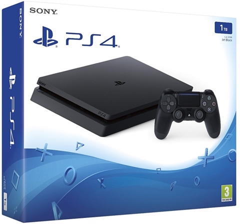 PlayStation 4 Slim 1TB Black, Boxed 