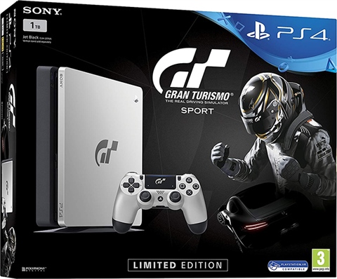 Playstation Slim Console, 1TB Gran Turismo Silver (No Game