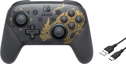 Nintendo Switch Monster Hunter Rise Pro Controller USB C Cable