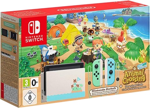Switch Console, 32GB Animal Crossing Pastel/White Joy-Con No Game